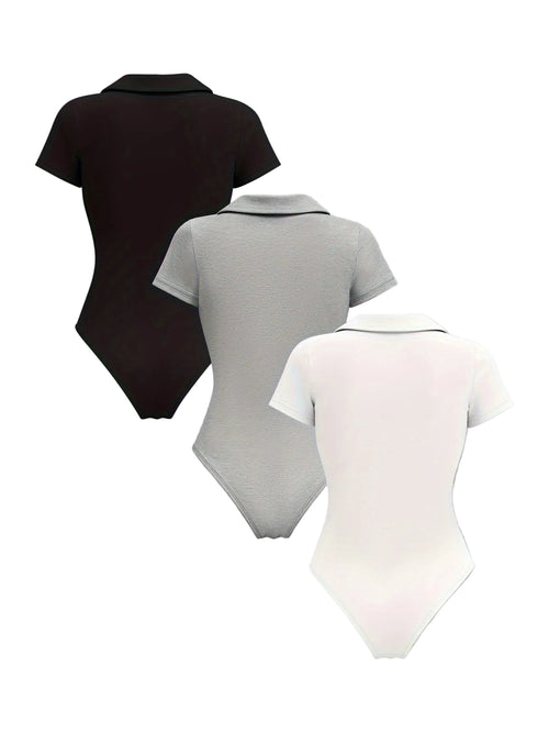 3 piece Collared Bodysuit
