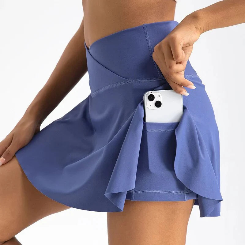 Women High Wasted Golf Skirt with Pockets