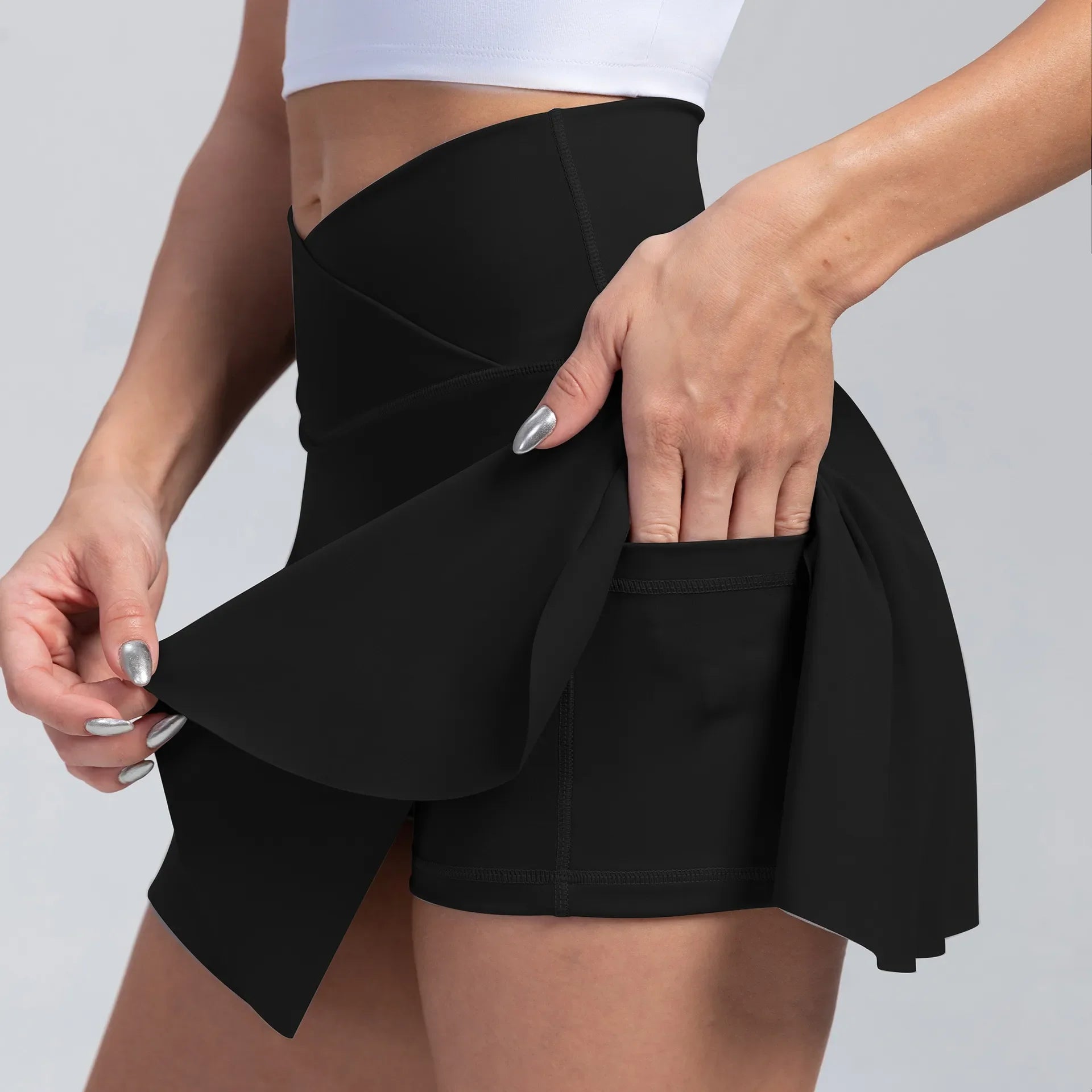Women High Wasted Golf Skirt with Pockets