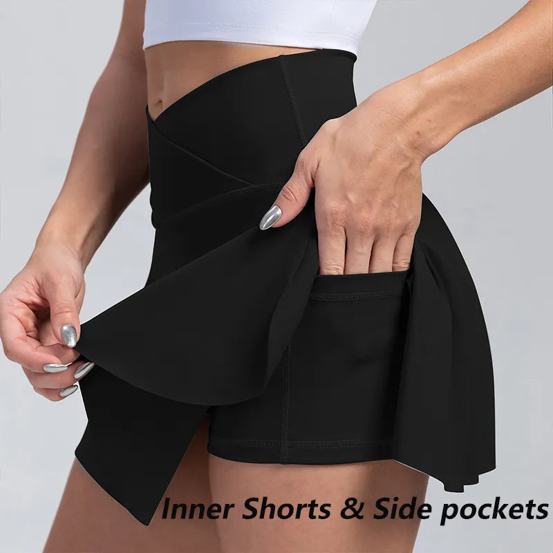 Women High Wasted Golf Skirt with Pockets